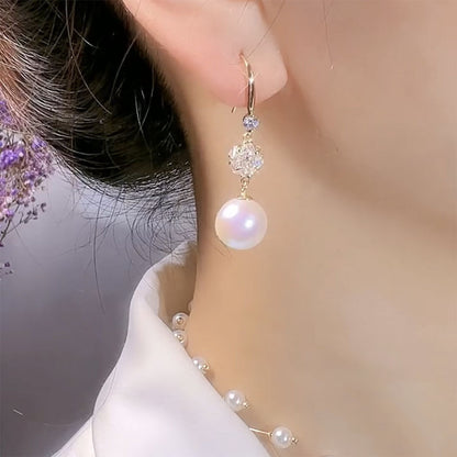 Fashionable Red Bean Personalized Pearl Earrings