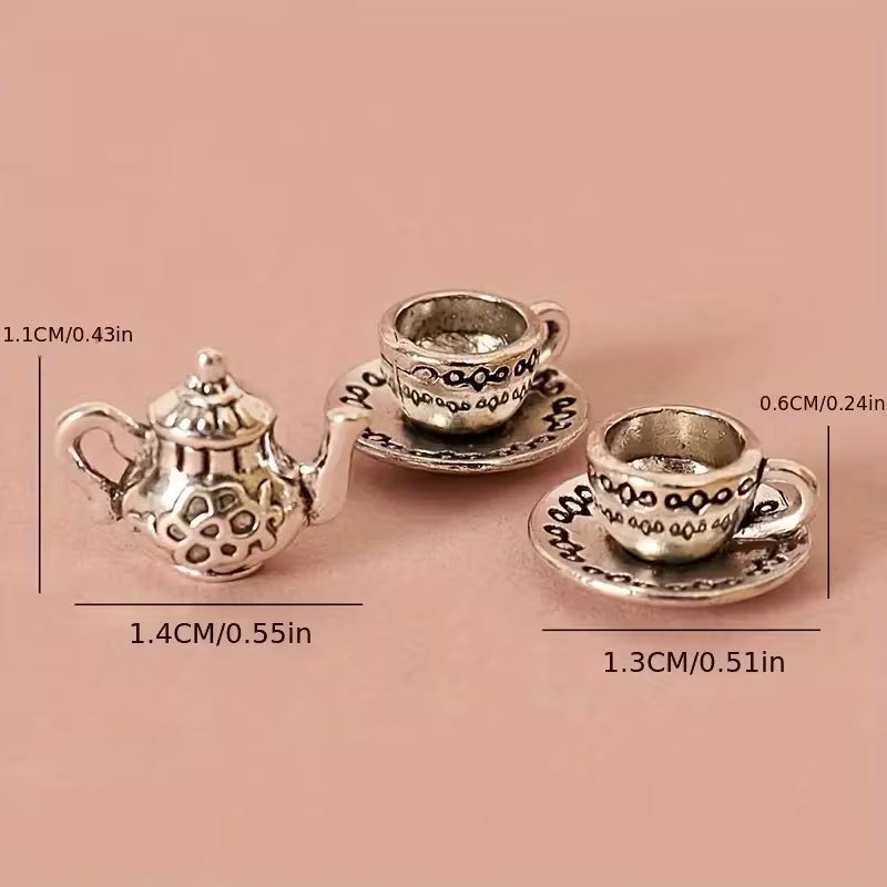 3pcs/set Dollhouse miniature tea cup set tools coffee shop furniture kitchen decoration accessories photography props