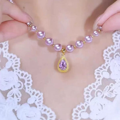 Temperament Ice Queen Luxury White Pearl Necklace