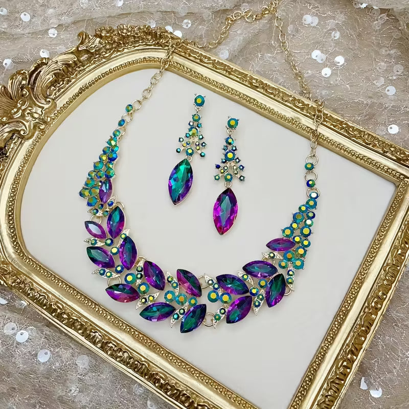 Fashion Necklace Evening Dress Popular Rhinestone Glass Necklace