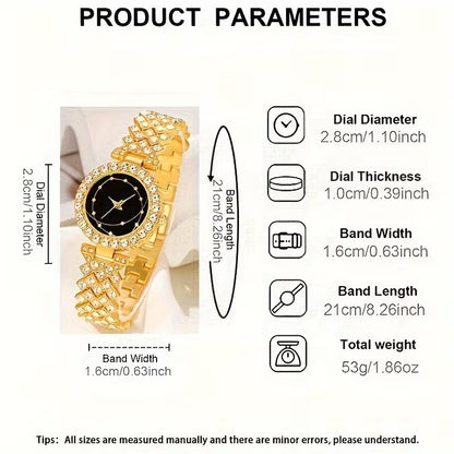 6pcs Exquisite Women'S Quartz Watch And Additions