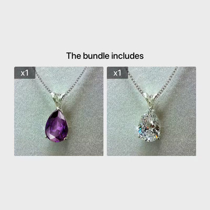 Teardrop-Shaped Zirconia Pendant Necklace for Women, Perfect for Wedding Proposals And Parties