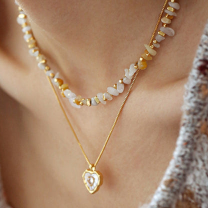 Fashionable Irregular Natural Stone Bead Necklace