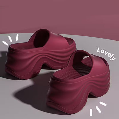 Women's Elegant Thick-Sole EVA Slippers - Open-Toe Mules with Cushioned Sole, - Indoor/Outdoor Suitable for Home, Garden, Beach - Soft Comfortable Casual Footwear (Hand Washable), Women Shoes