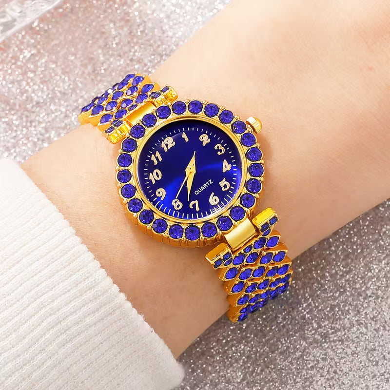 6pcs New Fashion Quartz Watch Set with Alloy Dial, Perfect for Daily Wear, Birthdays, Parties, New Year's, Christmas & Halloween – A Great Gift for Family and Friends, Watch And Earring Set, Watch And Necklace Set, Watch Bracelet Set, Watch Set For Women,