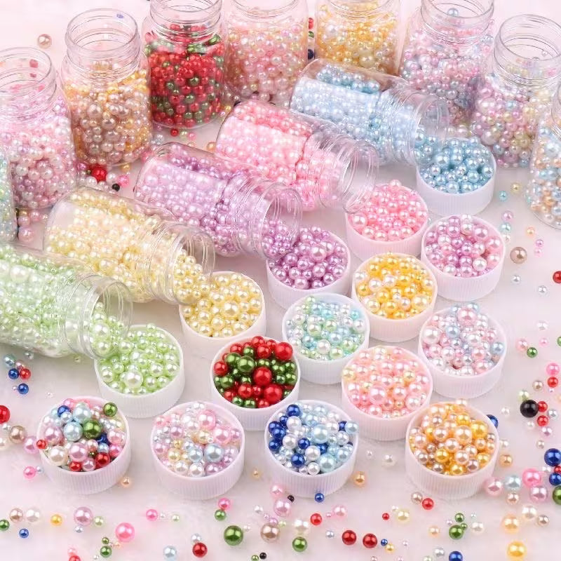 About 100 Imitation Pearl Beads, Vase Filler - for Weddings, Parties, Home Decor, Crafts, Thanksgiving, And Christmas Shiny Corner Decorations - Durable Plastic Filler for Aquariums, Vase Filling, Tabletop Scattering, And Festive Decorations