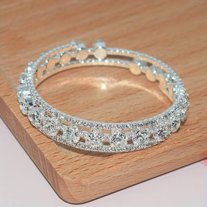Sparkling European and American Bridal Versatile Openwork Bracelet for Women
