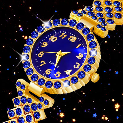6pcs New Fashion Quartz Watch Set with Alloy Dial, Perfect for Daily Wear, Birthdays, Parties, New Year's, Christmas & Halloween – A Great Gift for Family and Friends, Watch And Earring Set, Watch And Necklace Set, Watch Bracelet Set, Watch Set For Women,