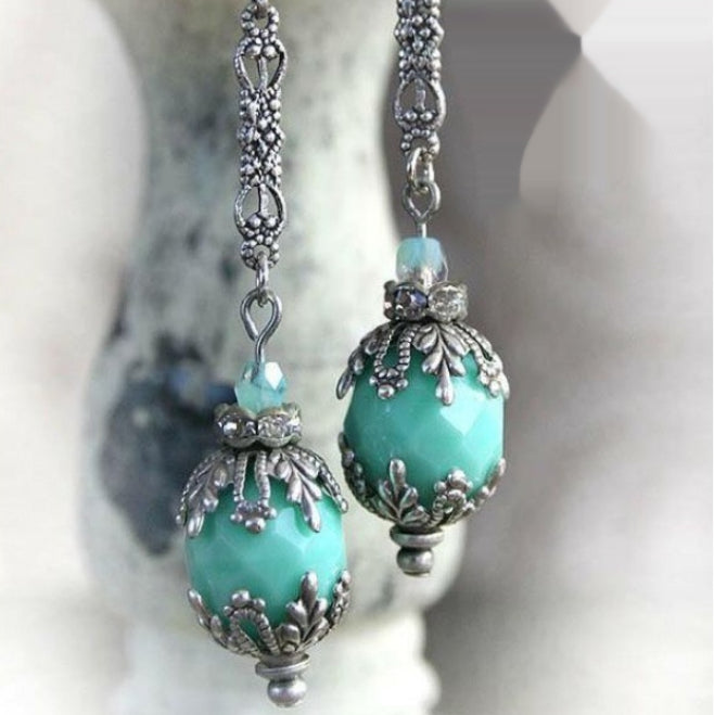 Retro Wrapped Turquoise Earrings For Women