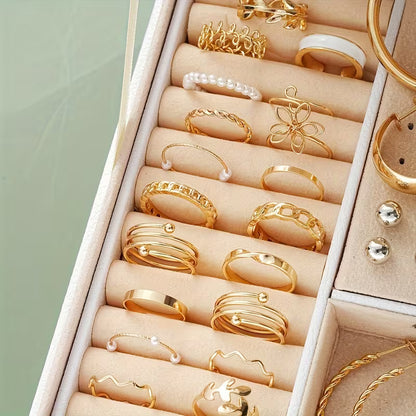 A Set of 86 Fashionable And Elegant Jewelry Pieces for Women, Including Necklaces, Earrings, Rings, And Studs, Perfect for Everyday Wear, Versatile for Holidays, And Trendy Gifts (Without a Box)