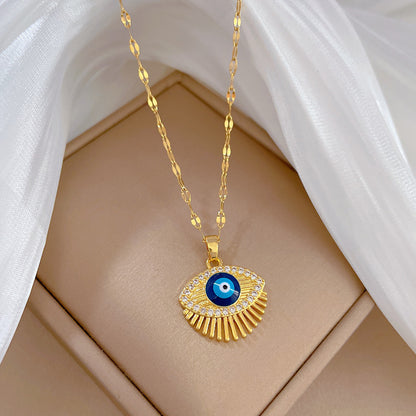 Eyelash Eye Light Luxury Wedding Necklace