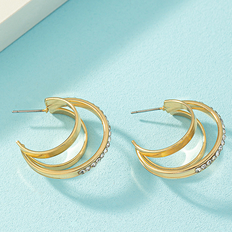 Retro Metal French-style Earrings For Women