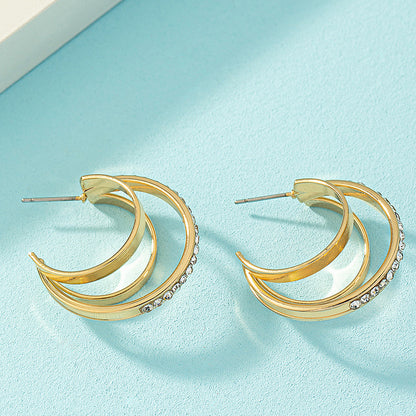 Retro Metal French-style Earrings For Women