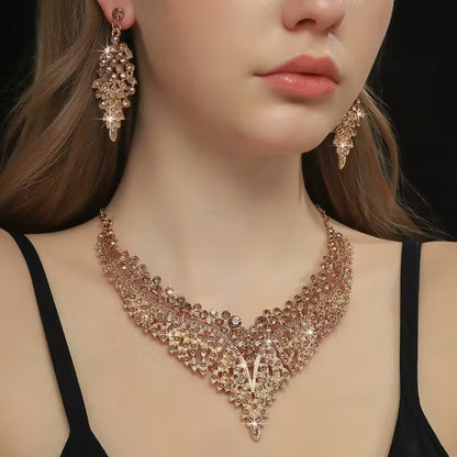 3pcs Elegant Jewelry Set, Suitable for Banquet, Party, Gift, Wedding, Valentine's Day, Fashionable Gift for Girlfriend and Wife