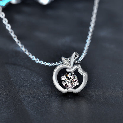 Pure Silver Collarbone Moissanite Pendant