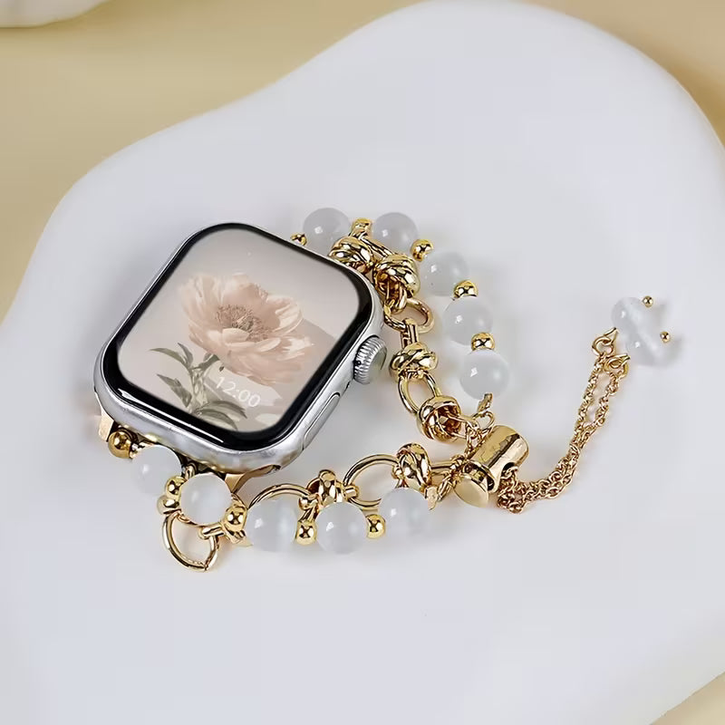 1pc Women's Elegant Cat-Eye Stone Bracelet Compatible for Apple Watch 38mm/40mm/41mm/42mm/44mm/45mm/46mm/49mm & Ultra/S10/S9/8/7/6/5/4/3/2/1 Smartwatch Strap - Alloy Chain, Compatible with (Watch Not Included) - Stylish Gift for Girlfriends, Wrist