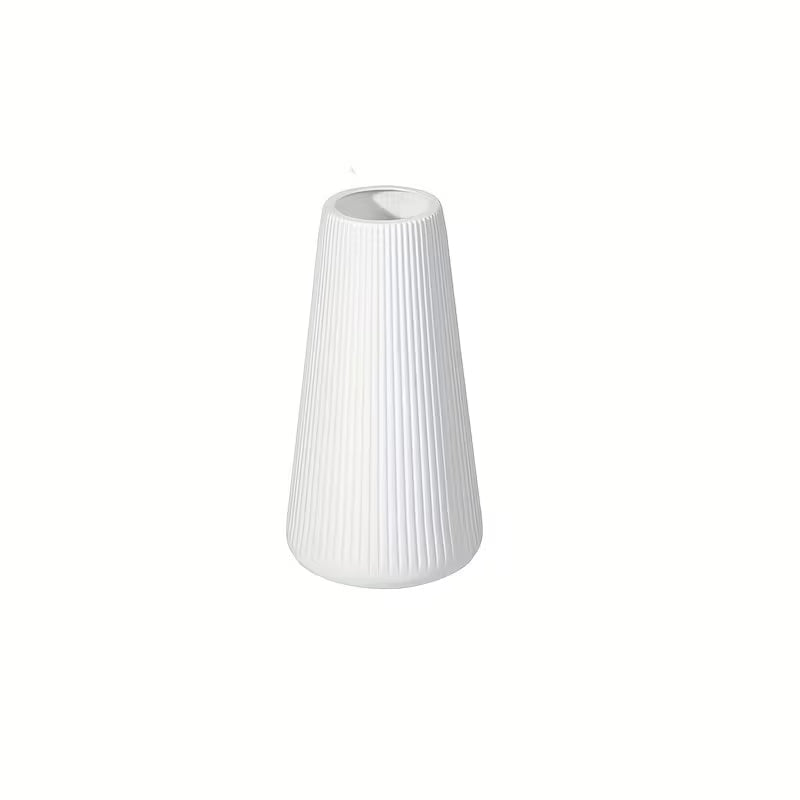 piece set of plastic striped vase combination, 3 sizes (small/medium/large), Scandinavian modern style home table decoration, durable and strong, suitable for placing dried flowers
