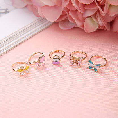Children's Jewelry Alloy Ring Cute And Beautiful Mix