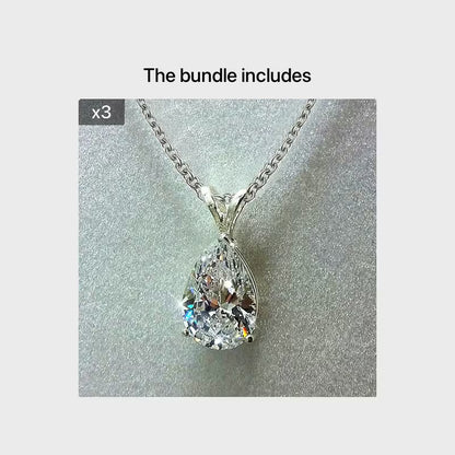Teardrop-Shaped Zirconia Pendant Necklace for Women, Perfect for Wedding Proposals And Parties