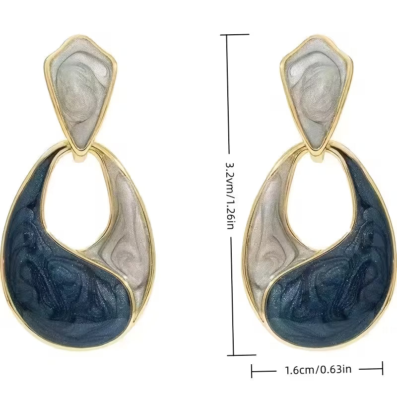 1 Pair of High-end Oil-drop Water Drop Earrings, Trendy Versatile Earrings, Fashion Trend