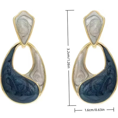 1 Pair of High-end Oil-drop Water Drop Earrings, Trendy Versatile Earrings, Fashion Trend