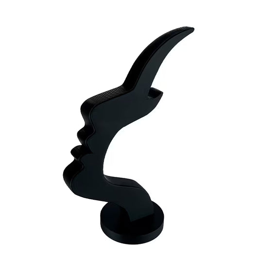 Eyeglass Stand in 2 Colors, Bar-Shaped Profile with Side Profile of a Person, Fun and Simple 3D Printed Ornament, Unique Curved Eyeglass Frame Holder, Safe Artistic Storage Solution, Enhances Desktop or Nightstand Decoration, Practical Minimalist