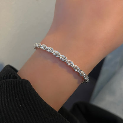 Twisted Fried Dough Twists Bracelet Women's Vintage Versatile In Handwear