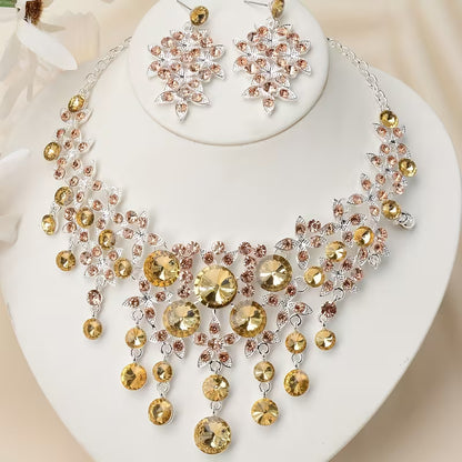 Bride Jewelry, Women's Wedding Dress, Wedding Accessories, Baroque Style Tassels, Rhinestones, Necklaces, Earrings, Wedding Sets, Stage Performances, Necklaces