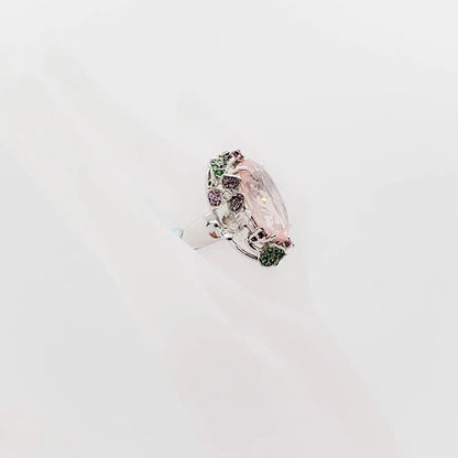 Womens Retro Floral Ring