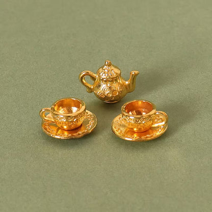 3pcs/set Dollhouse miniature tea cup set tools coffee shop furniture kitchen decoration accessories photography props