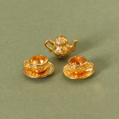 3pcs/set Dollhouse miniature tea cup set tools coffee shop furniture kitchen decoration accessories photography props