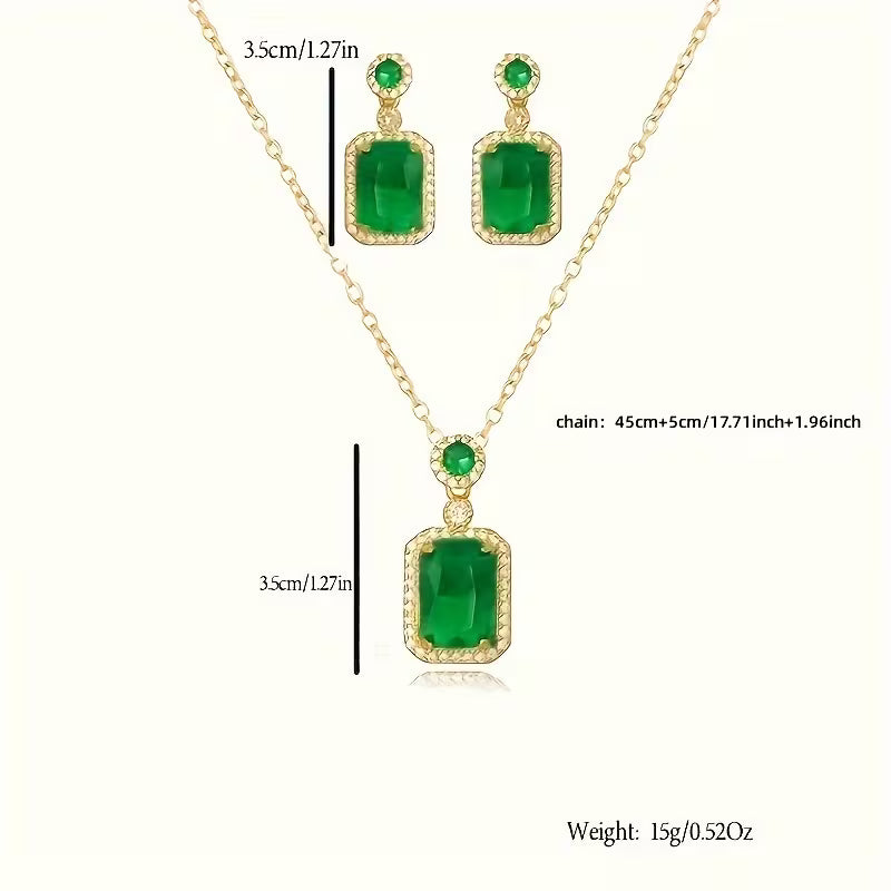 Luxury Fashion Wedding Party 2pcs Jewelry Set Daily Accessories Gift, for Teenager