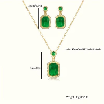 Luxury Fashion Wedding Party 2pcs Jewelry Set Daily Accessories Gift, for Teenager