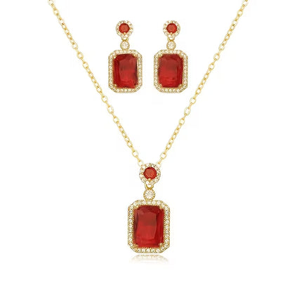 Luxury Fashion Wedding Party 2pcs Jewelry Set Daily Accessories Gift, for Teenager