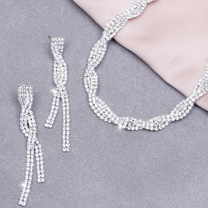 Exaggerated And Exquisite Necklace Earring Set Two-piece Set