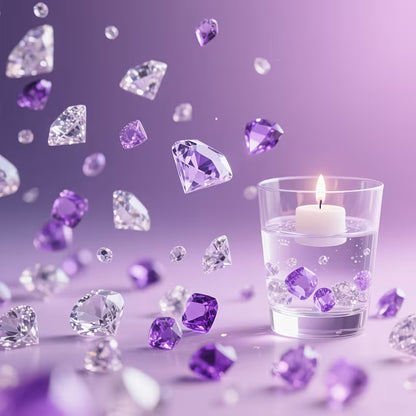 870pcs Purple Artificial Diamond Craft Crystals - Sparkling Crystal Vase Fillers for Weddings, Parties, and Home Decor - Elegant Centerpieces for Candle Holders, Table Settings, and Bridal Gifts, Candle Decorations, Party Centerpieces, Sparkling Crystal D
