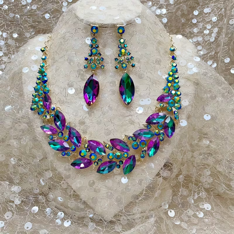 Fashion Necklace Evening Dress Popular Rhinestone Glass Necklace