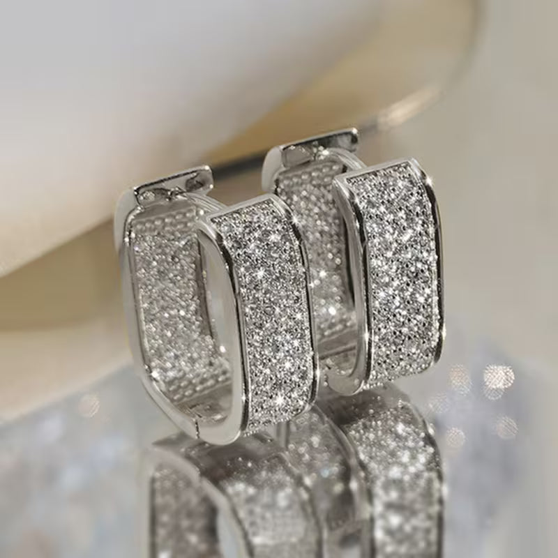 Stylish CZ Hoop Earrings for Women - Easy And Versatile Jewelry for