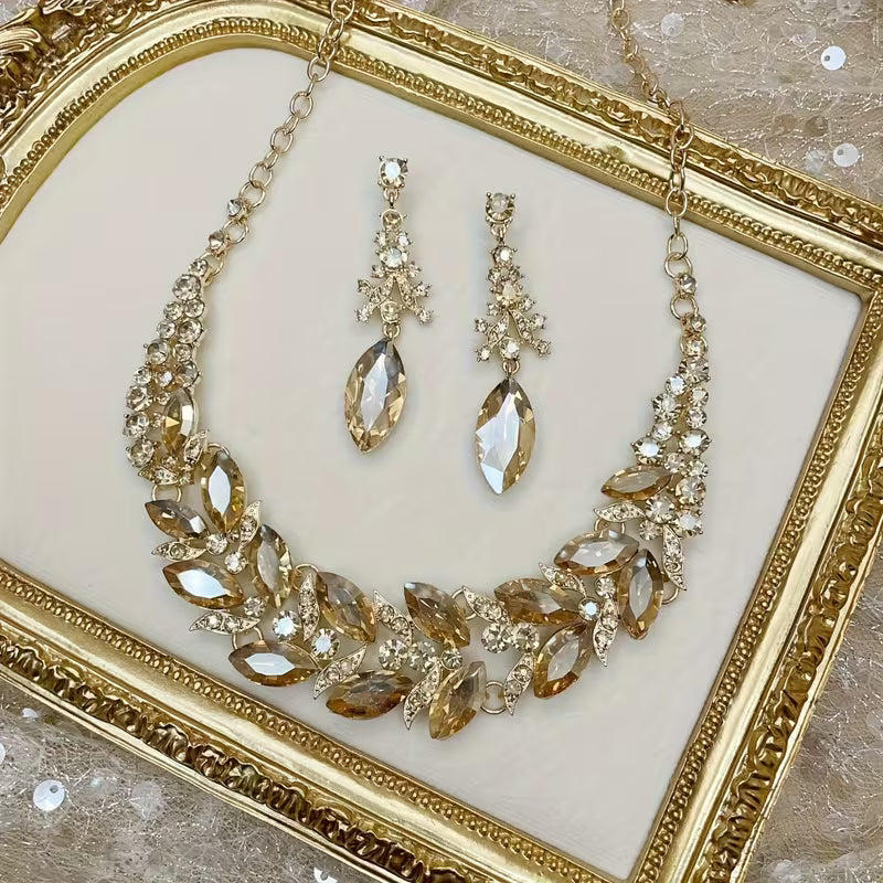 Fashion Necklace Evening Dress Popular Rhinestone Glass Necklace
