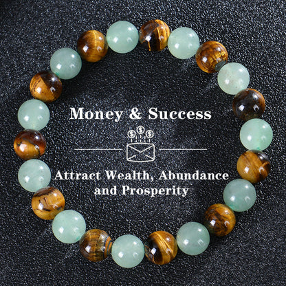 Bohemian Rainbow Stone Tiger Eye Crystal Bracelet
