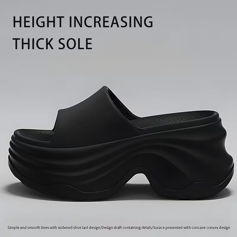Women's Elegant Thick-Sole EVA Slippers - Open-Toe Mules with Cushioned Sole, - Indoor/Outdoor Suitable for Home, Garden, Beach - Soft Comfortable Casual Footwear (Hand Washable), Women Shoes