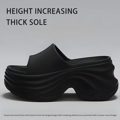 Women's Elegant Thick-Sole EVA Slippers - Open-Toe Mules with Cushioned Sole, - Indoor/Outdoor Suitable for Home, Garden, Beach - Soft Comfortable Casual Footwear (Hand Washable), Women Shoes