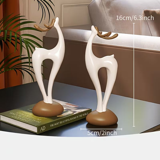 Luxury Geometric Deer Vase Sculpture - Holiday Limited Edition, Floral/Dry Flower Art Container, New Year's Eve Party Tabletop Decoration