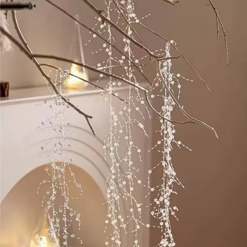 1pc 130cm/51.18in DIY Artificial Pearls Garland Fishing Line Pearls Flower Beads Chain Wedding Home Party Decorations Jewelry Accessory