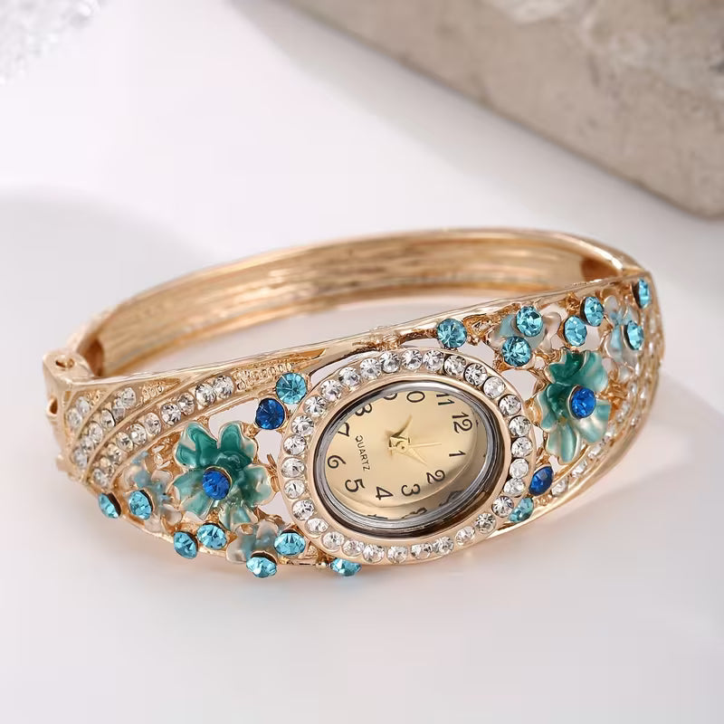 5pcs Women's Luxury Quartz Watch & Jewelry Set with, Round Wrist Watch, Necklace & Bracelet - Elegant Zinc Alloy Case/, Matching Accessory Set for Birthdays, Valentine's Day Gifts for Her, Casual Attire