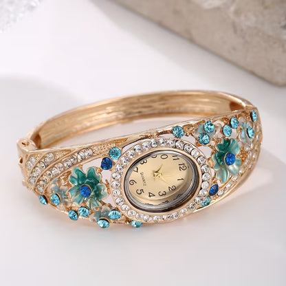 5pcs Women's Luxury Quartz Watch & Jewelry Set with, Round Wrist Watch, Necklace & Bracelet - Elegant Zinc Alloy Case/, Matching Accessory Set for Birthdays, Valentine's Day Gifts for Her, Casual Attire