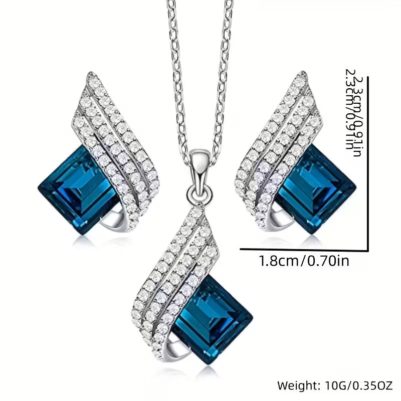 Dazzling Diva Fashion Angel Wings Necklace Jewelry Set Gifts for Ladies
