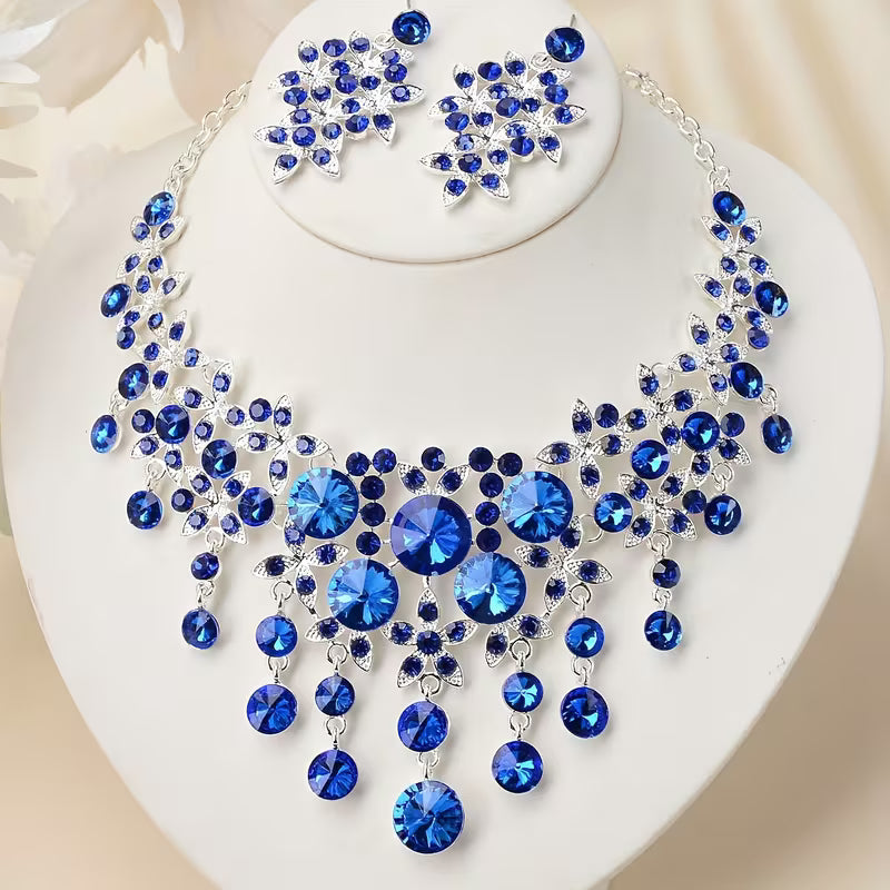 Bride Jewelry, Women's Wedding Dress, Wedding Accessories, Baroque Style Tassels, Rhinestones, Necklaces, Earrings, Wedding Sets, Stage Performances, Necklaces