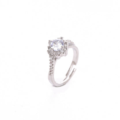 High-end Six-prong Simulated Women's Minimalist Ring