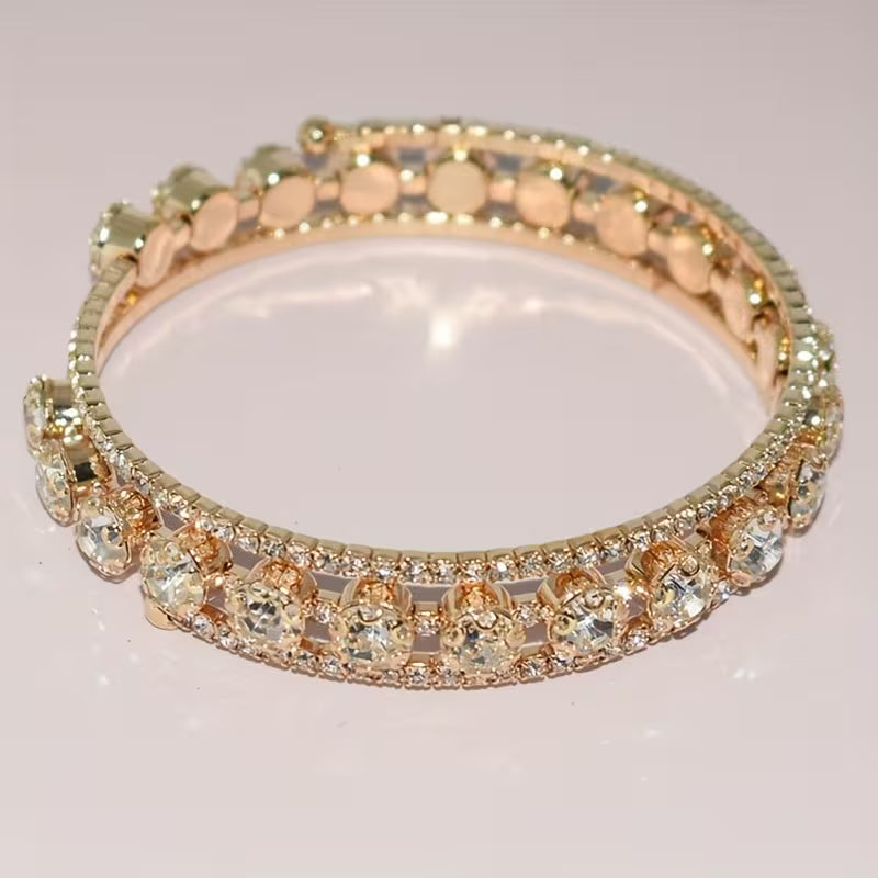 Sparkling European and American Bridal Versatile Openwork Bracelet for Women